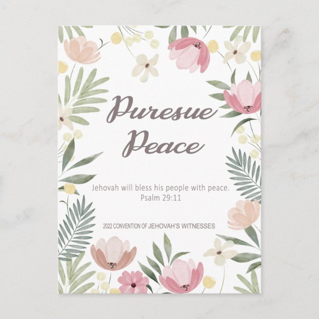 Cartão Postal Convenção JW 2022 - flor (Frente)
