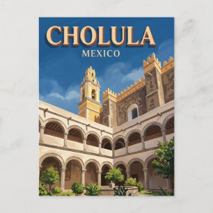Cartão Postal Convento de San Gabriel Cholula México