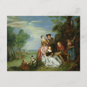 Cartão Postal Conversa em um Parque