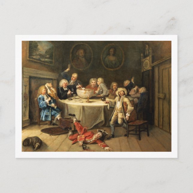 Cartão Postal Conversação moderna à meia-noite (Frente)