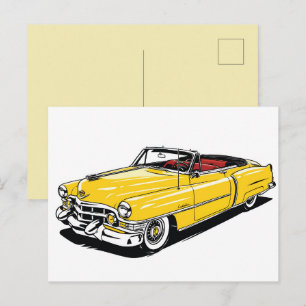 Cartão Postal Conversível Clássico Retro Lateral PopArt