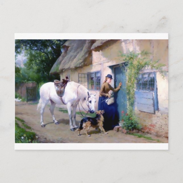 Cartão Postal Convidados da Casa de Cavalo Pastor Alemão (Frente)