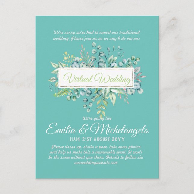 Cartão Postal Convidados para transmissão contínua ao vivo do ba (Frente)