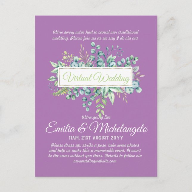 Cartão Postal Convidados para transmissão contínua ao vivo do ba (Frente)