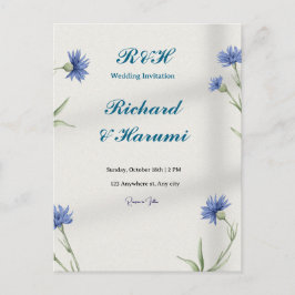 Cartão Postal "Convite de Casamento Personalizado Encantador"