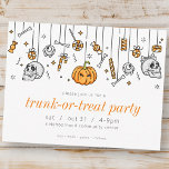 Cartão Postal Convocação moderna para o Dia das Bruxas do Partid<br><div class="desc">Em vez do tradicional truque-ou-tratador,  comemore o "trunk-or-tratate" com amigos e vizinhos!</div>