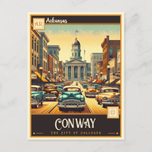 Cartão Postal Conway, Arkansas   Vintage