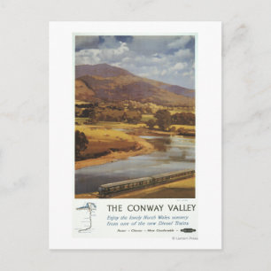 Cartão Postal Conway Valley Scene British Railways Poster