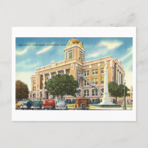 Cartão Postal Cook County Court House em Gainesville, Texas,