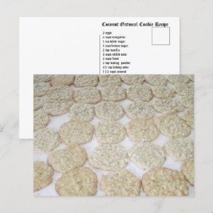Cartão Postal Cookie de aveia de coco