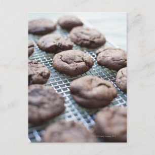 Cartão Postal Cookies de chocolate sem glúten cozidos