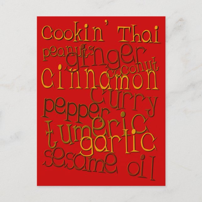 Cartão Postal Cookin' Thai (Frente)