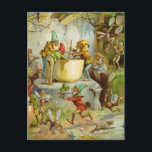 Cartão Postal Cooking In The Gnome Kitchen<br><div class="desc">An historic iconic image of cooking in the Gnome Kitchen deep in the magical forest. Wonderful image.</div>