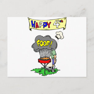 Cartão Postal Cookout de 4 de julho
