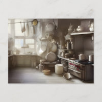 Cook's Kitchen Scene Digital Art