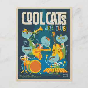 Cartão Postal Cool Cats Jazz