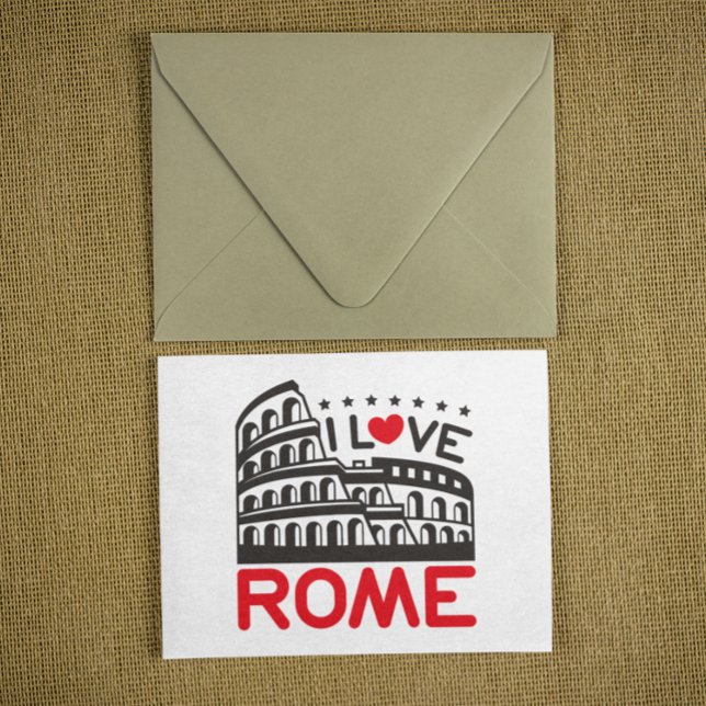 Cartão Postal Cool I Love Rome Italy Colosseum Travel (Cool I Love Rome Italy Colosseum Travel Postcard)