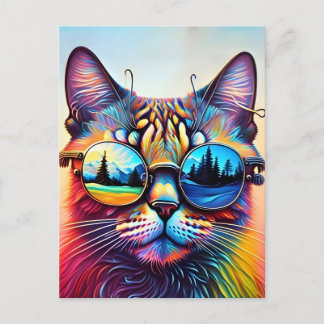 Cartão Postal Cool Sunglass Cat # 1 Poster