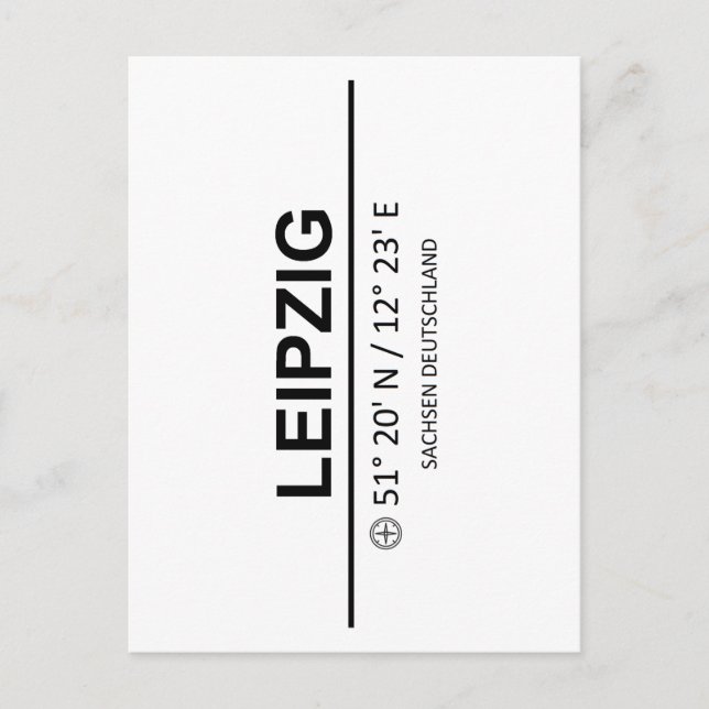 Cartão Postal Coordena Leipzig (Frente)