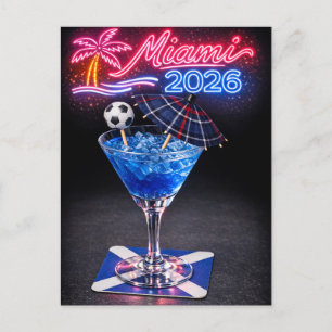 Cartão Postal Copa do Mundo 2026 Futebol Escócia EUA Miami