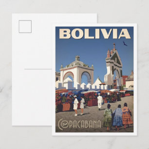 Cartão Postal Copacabana Bolívia Viagens Antigas