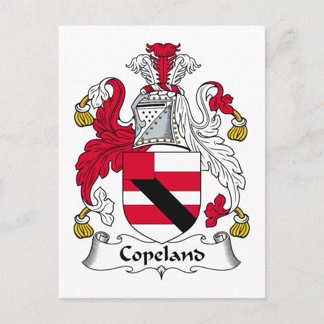 Cartão Postal Copeland Family Crest (Frente)