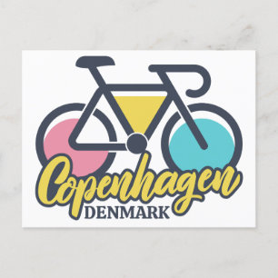 Cartão Postal Copenhagen Denmark Cycling