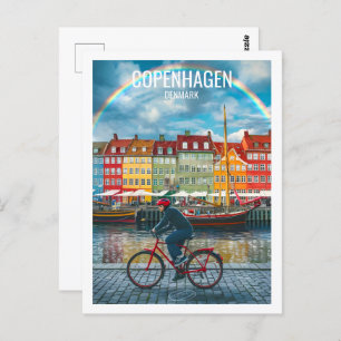 Cartão Postal Copenhagen Denmark Familiar Viagem