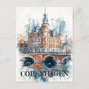 Cartão Postal Copenhagen Denmark Viagem