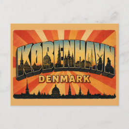Cartão Postal Copenhague Dinamarca Porto de Nyhavn