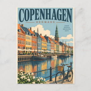 Cartão Postal Copenhague Vintage Dinamarca