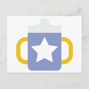 Cartão Postal copo com bico estrela azul