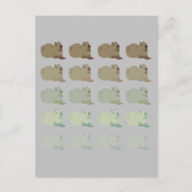 Cartão Postal Copybara Capybara (Frente)