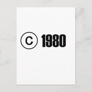 Cartão Postal Copyright 1980