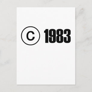 Cartão Postal Copyright 1983