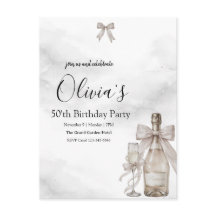 Coquete Preto Minimalista Elegante 50º Aniversário