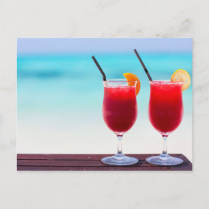 Cartão Postal Coquetéis tropicais