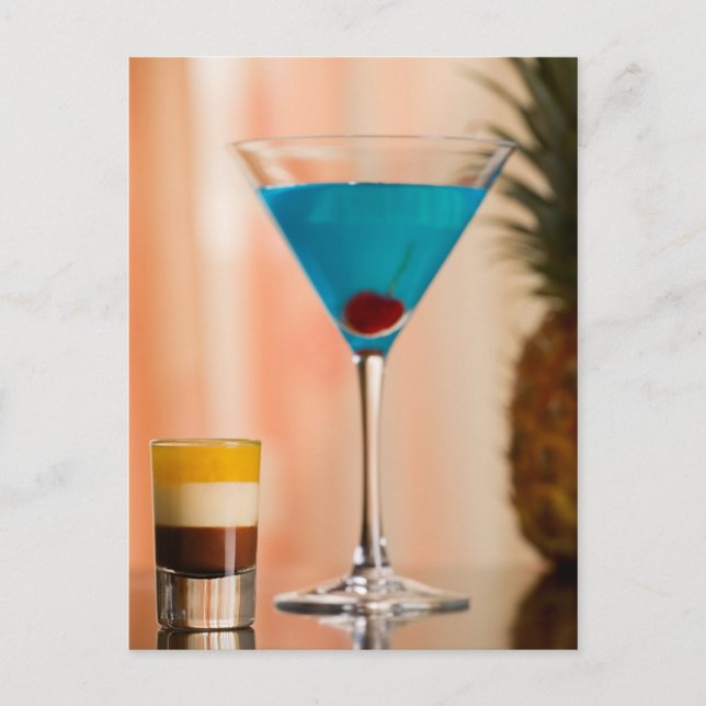 Cartão Postal coquetel de Curaçao (Frente)