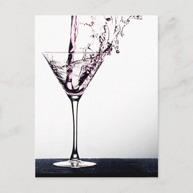 Cartão Postal Coquetel Rosa (Frente)