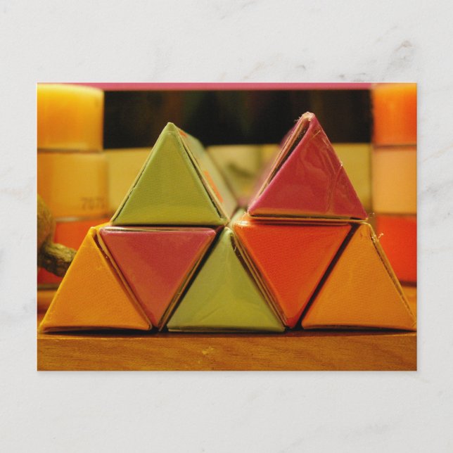 Cartão Postal cor angular isoceles pleez (Frente)