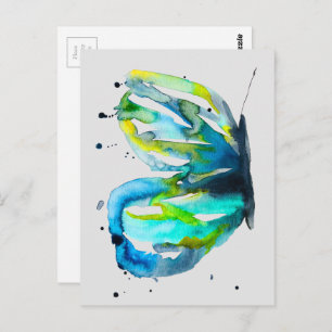 Cartão Postal Cor da água da borboleta