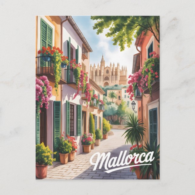 Cartão Postal Cor d'água da Palma de Maiorca (Frente)
