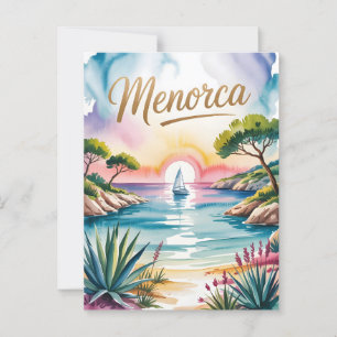 Cartão Postal Cor d'água de Menorca