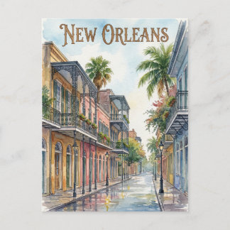 Cartão Postal cor de água Nova Orleans Louisiana