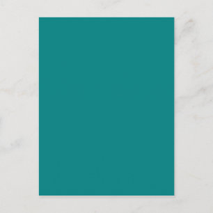 Cartão Postal Cor de design personalizada azul-verde turquesa ap