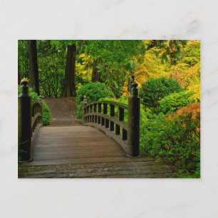 Cartão Postal Cor de Outono, Jardim Japonês de Portland