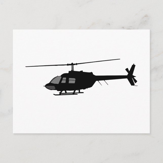 Cartão Postal Cor de Personalização de Silhueta Voadora de Helic (Frente)