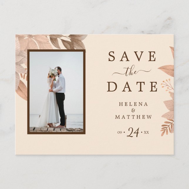 Cartão Postal Cor-de-rosa floral da vinheta artística (Frente)