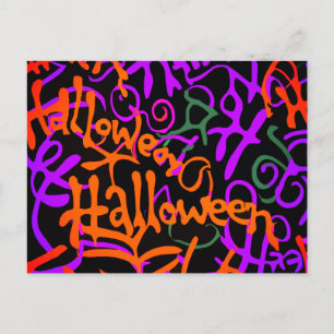 Cartão Postal Cor do Halloween