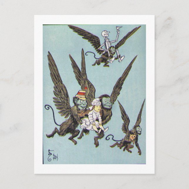 Cartão Postal Cor dos Macacos Voadores (Frente)